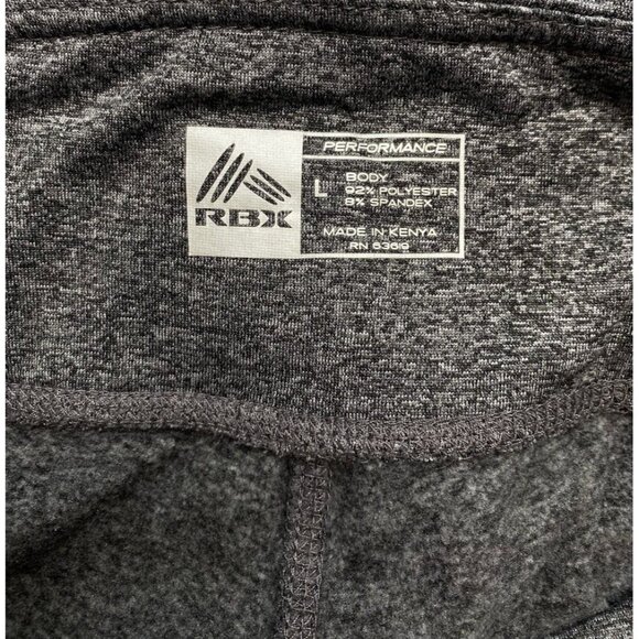 RBX High Waist Active Leggings Women's LARGE Gray Black Stretch Comfort-Waist - Picture 8 of 8